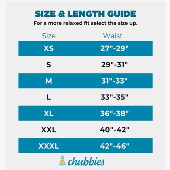 Chubbies Neon Lights 5.5 in Swim Trunks Navy blue Flamingo Margarita Size M - Picture 9 of 9